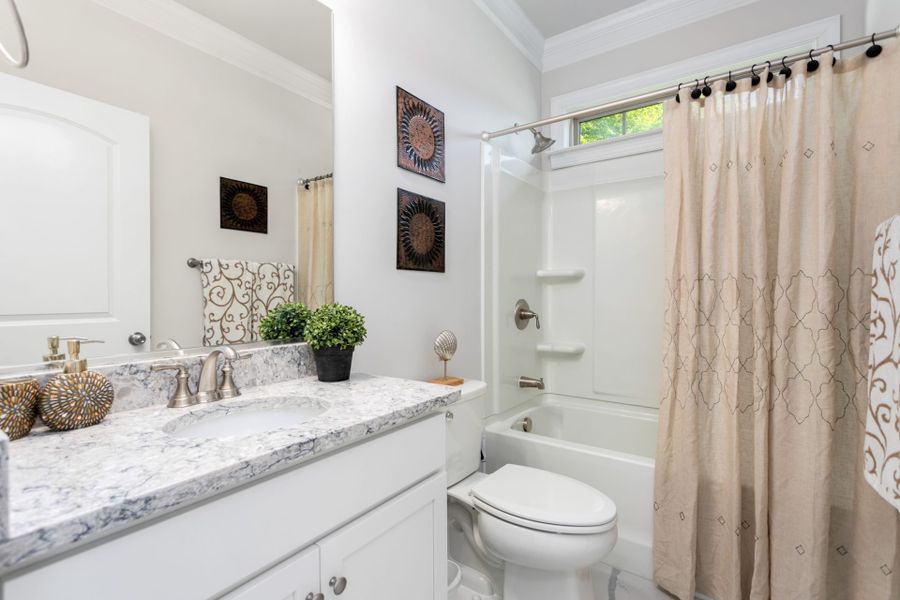 Representative furnished interior of a home built from the Essex by Keystone Homes NC in Weybridge, Burlington (Image 17).