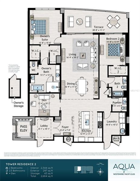 2D floor plan layout of this home in , Tampa, FL (Image 4).
