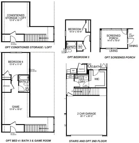 2D floor plan layout for the BRISTOL DRHe by D.R. Horton in Valley View, Waynesville, NC (Image 4).