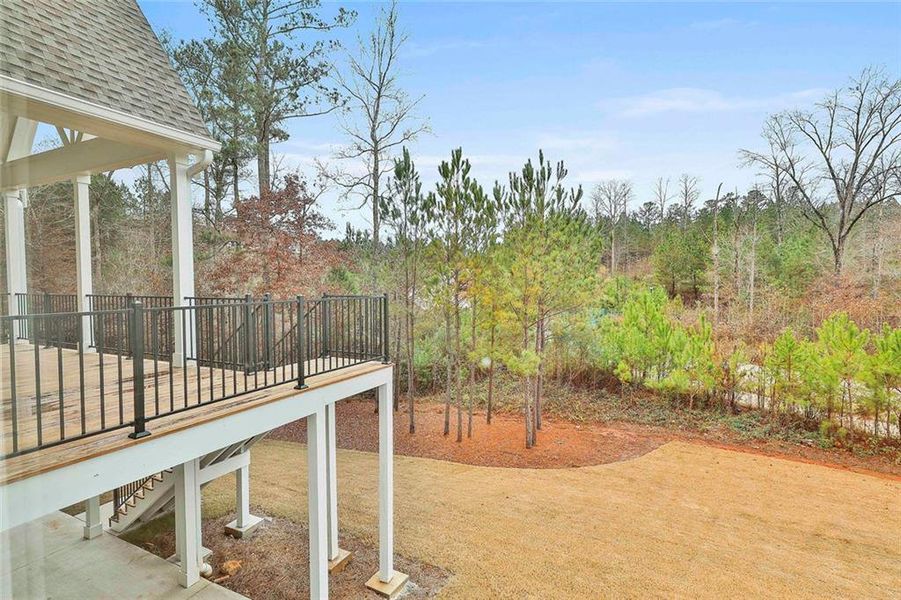 Exterior details and patio area of a home in Gardens at Arbor Springs, Newnan (Image 30).
