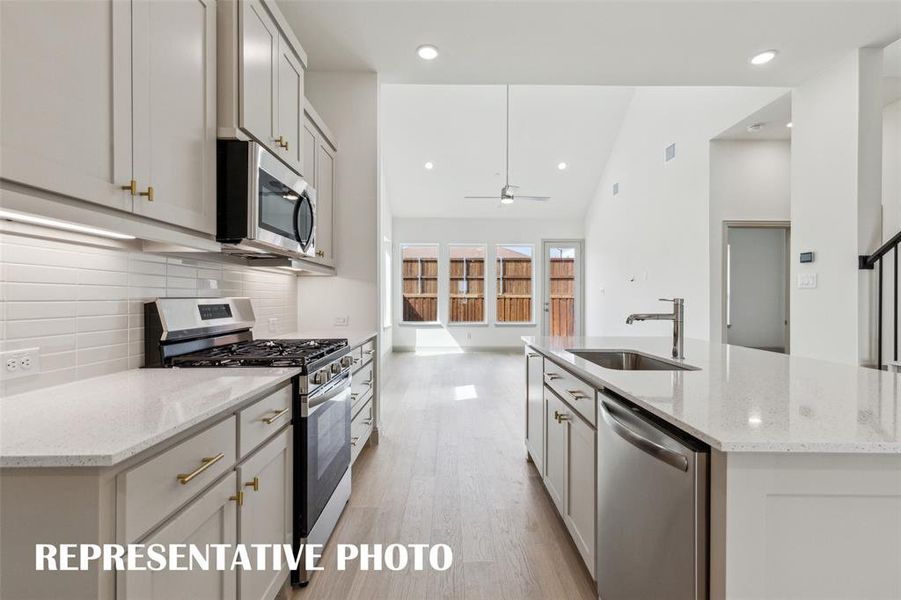 Furnished interior view inside a new home in Midtown GP, Grand Prairie (Image 6). Furnished interior view inside a new home in Midtown GP, Grand Prairie (Image 6).
