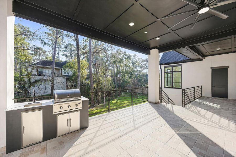 Exterior details and patio area of a home in , Houston (Image 4).