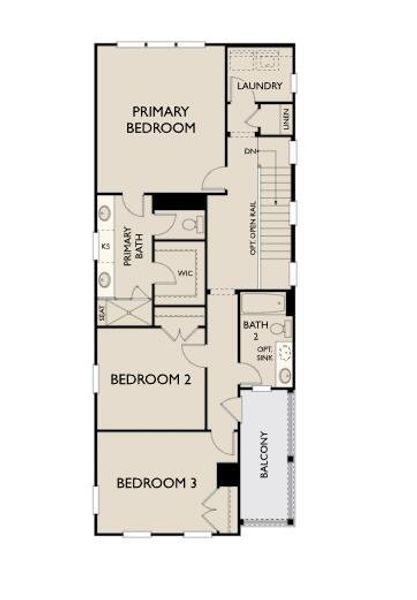 2D floor plan layout of this home in Midtown at Nexton, Summerville, SC (Image 4).