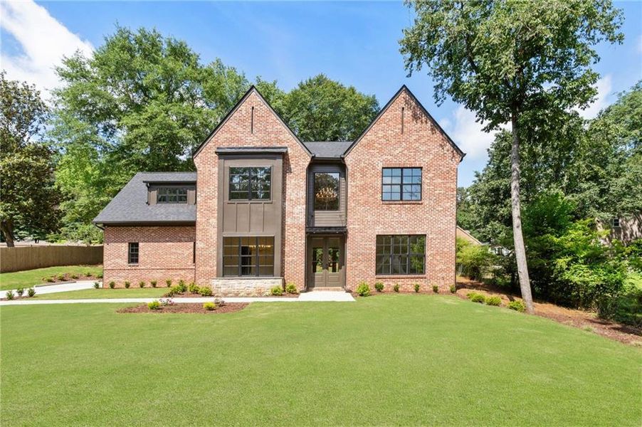 Front exterior of a new home in , Snellville, GA, highlighting curb appeal (Image 30). Front exterior of a new home in , Snellville, GA, highlighting curb appeal (Image 30).