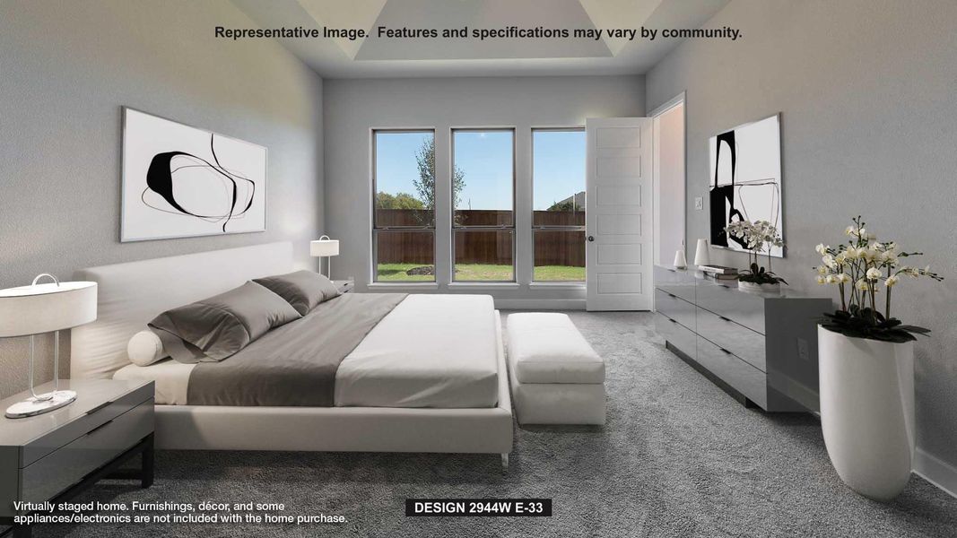 Furnished interior view inside a new home in Grange 60', Katy (Image 7).