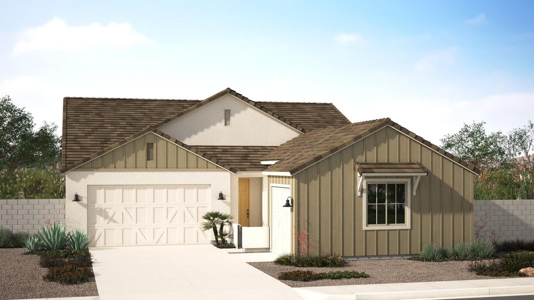 Farmhouse Elevation | Florentine | Harvest at Citrus Park | New Homes in Goodyear, AZ | Landsea Homes