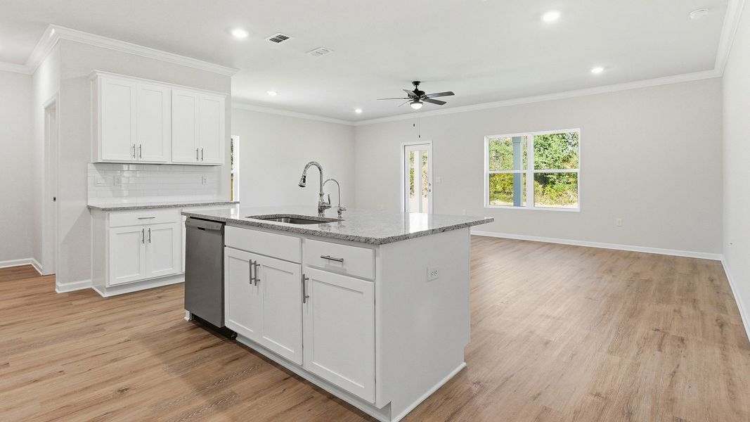 Furnished interior view inside a new home in Greystone, Crawfordville (Image 4). Furnished interior view inside a new home in Greystone, Crawfordville (Image 4).