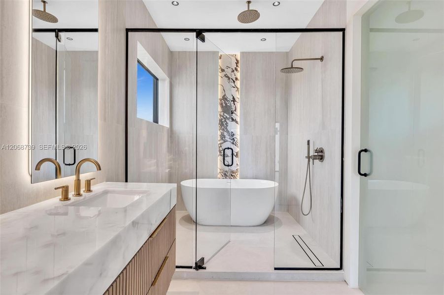 Furnished interior view inside a new home in , Miami (Image 16).