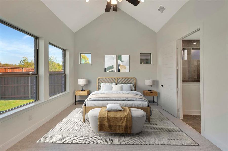 Furnished interior view inside a new home in South Pointe Cottage Series, Mansfield (Image 6). Furnished interior view inside a new home in South Pointe Cottage Series, Mansfield (Image 6).