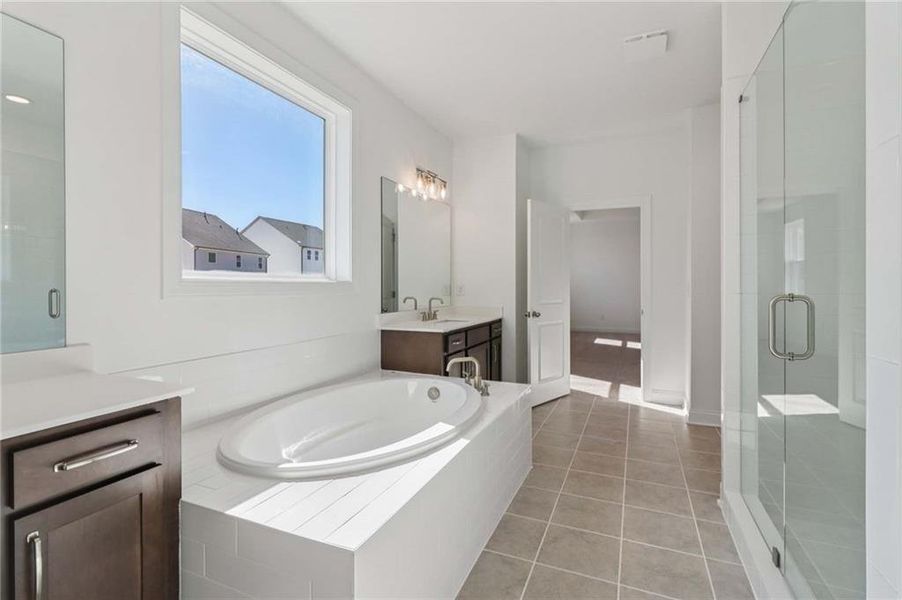 Furnished interior view inside a new home in East Harbor II at Chestatee, Dawsonville (Image 33).