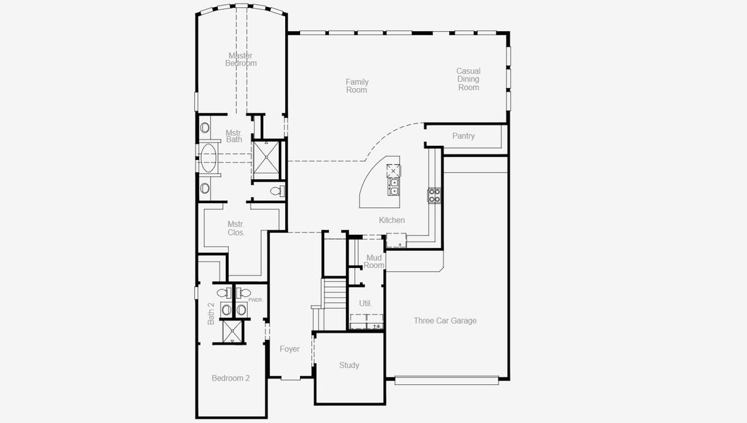 2D floor plan layout for the Briggs by Coventry Homes in Valencia 60', Manvel, TX (Image 2). 2D floor plan layout for the Briggs by Coventry Homes in Valencia 60', Manvel, TX (Image 2).