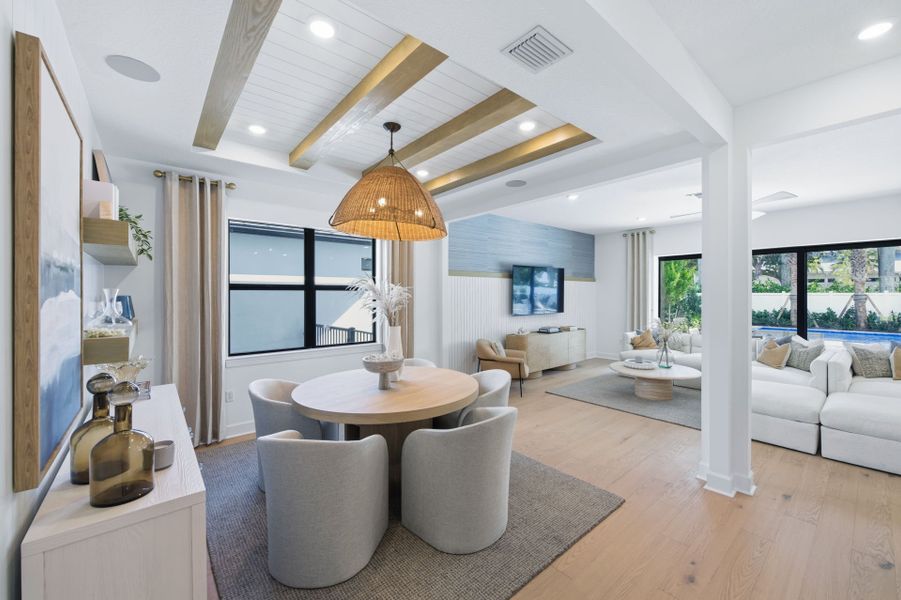 Representative furnished interior of a home built from the Scarlett by DiVosta in The Reserve at Eastpointe, Palm Beach Gardens (Image 12).