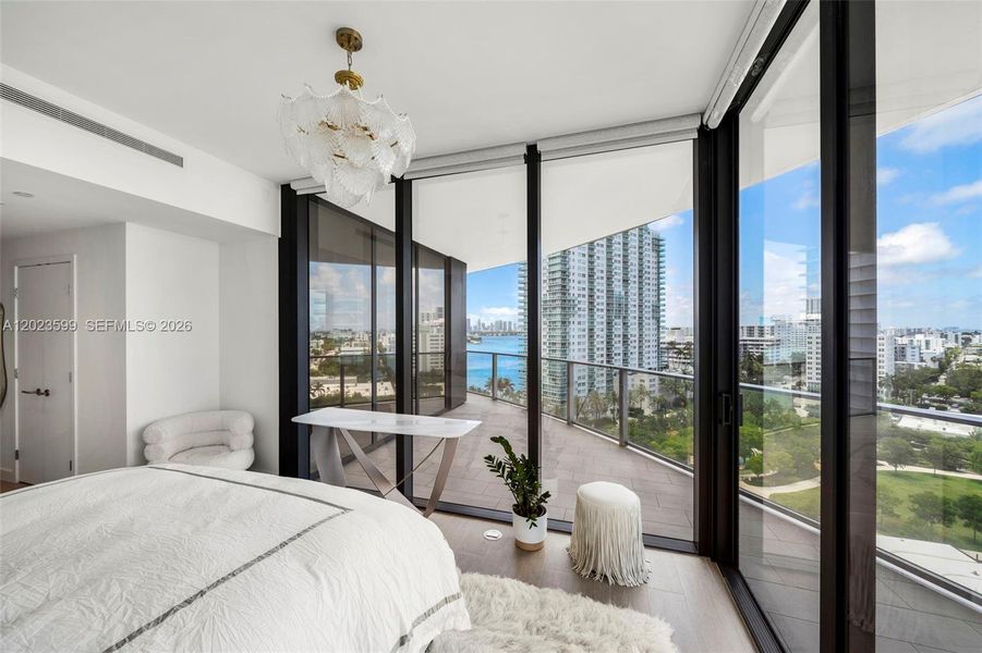 Furnished interior view inside a new home in , Miami Beach (Image 10). Furnished interior view inside a new home in , Miami Beach (Image 10).