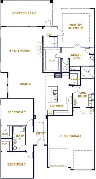 Palatine Floor Plan Layout in The Colony, Bastrop | Sitterle Homes