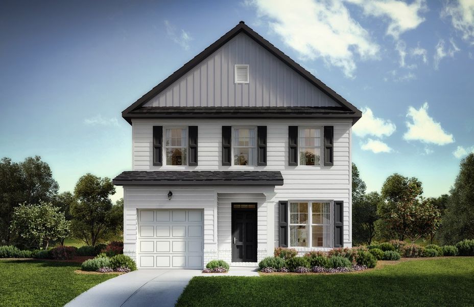 Representative exterior photo of a completed home built from the Ansley by D.R. Horton in Highland Hills, Graniteville, SC (Image 2). Representative exterior photo of a completed home built from the Ansley by D.R. Horton in Highland Hills, Graniteville, SC (Image 2).