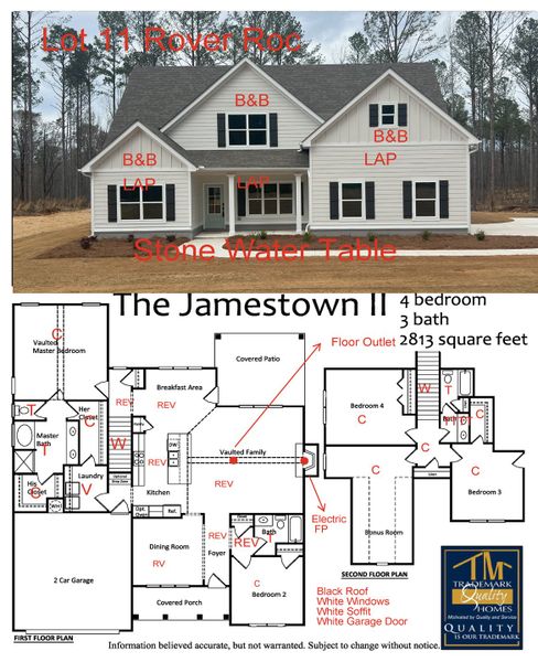 2D floor plan layout of this home in Rover Roc Farms, Williamson, GA (Image 1).