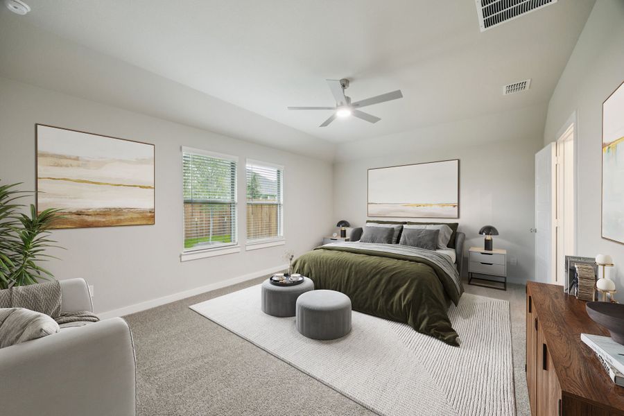 Primary Suite in the Oscar home plan by Trophy Signature Homes – REPRESENTATIVE PHOTO Primary Suite in the Oscar home plan by Trophy Signature Homes – REPRESENTATIVE PHOTO