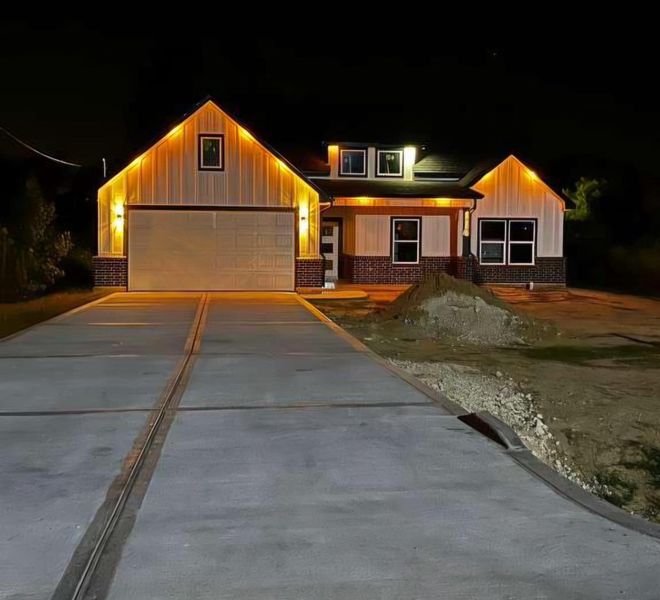 Front exterior of a new home in , Cleveland, TX, highlighting curb appeal (Image 18). Front exterior of a new home in , Cleveland, TX, highlighting curb appeal (Image 18).