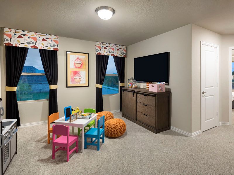 Spend quality time with your children in the upstairs flex space.