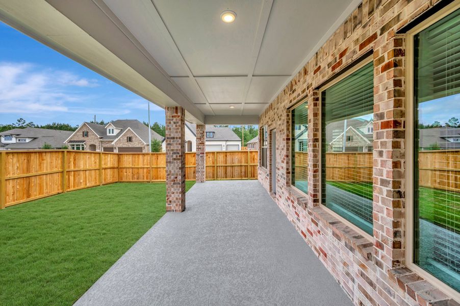 Exterior details and patio area of a home in Escondido - Overlook Collection, Magnolia (Image 3). Exterior details and patio area of a home in Escondido - Overlook Collection, Magnolia (Image 3).