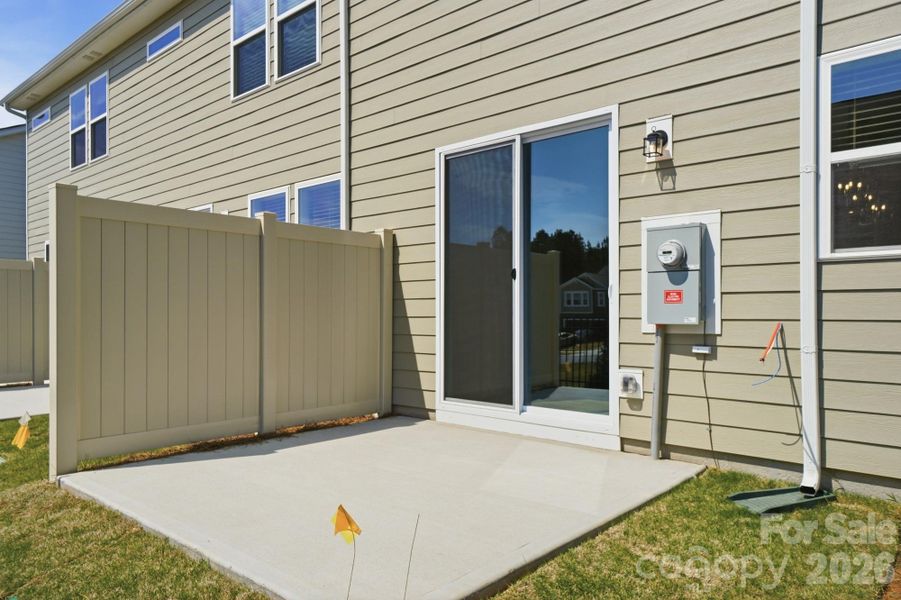 Exterior details and patio area of a home in Arbor Chase, Clover (Image 2). Exterior details and patio area of a home in Arbor Chase, Clover (Image 2).