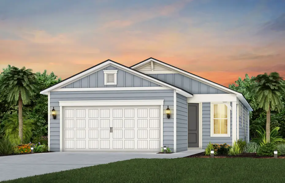 Representative exterior photo of a completed home built from the Contour by Pulte Homes in Seminole Palms, Palm Coast, FL (Image 26).