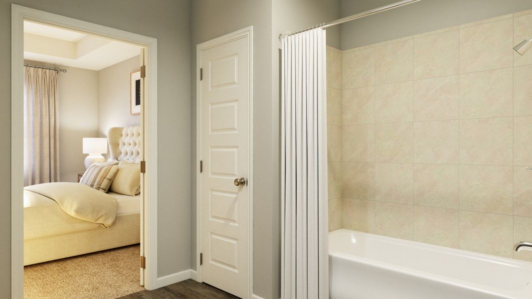 Representative furnished interior of a home built from the The Emilia by Legend Homes in Rocky Creek Crossing, Crowley (Image 18).