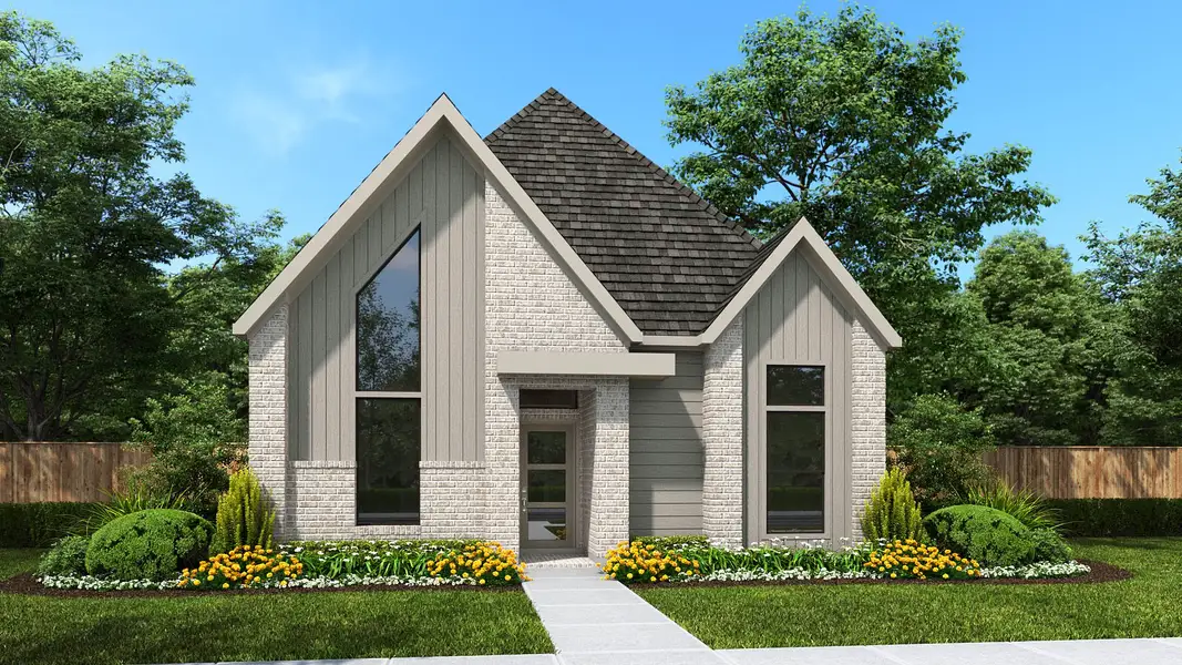 Representative exterior photo of a completed home built from the 1737W by Perry Homes in Avondale, Rockwall, TX (Image 5). Representative exterior photo of a completed home built from the 1737W by Perry Homes in Avondale, Rockwall, TX (Image 5).