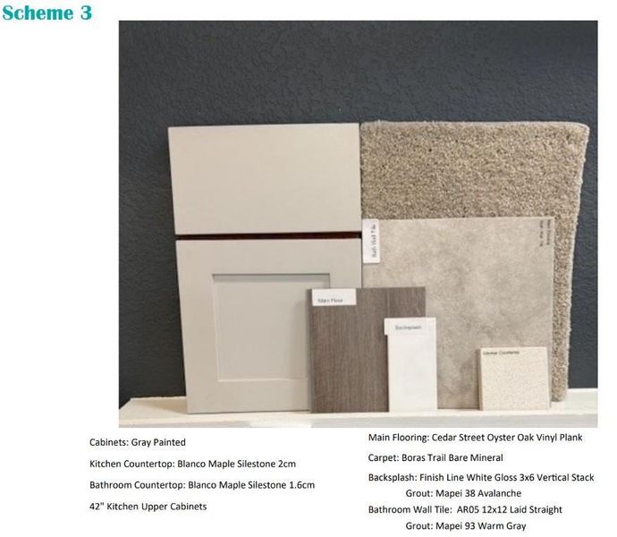 Sample of building materials used in homes in Mustang Meadows, Waller (Image 3).