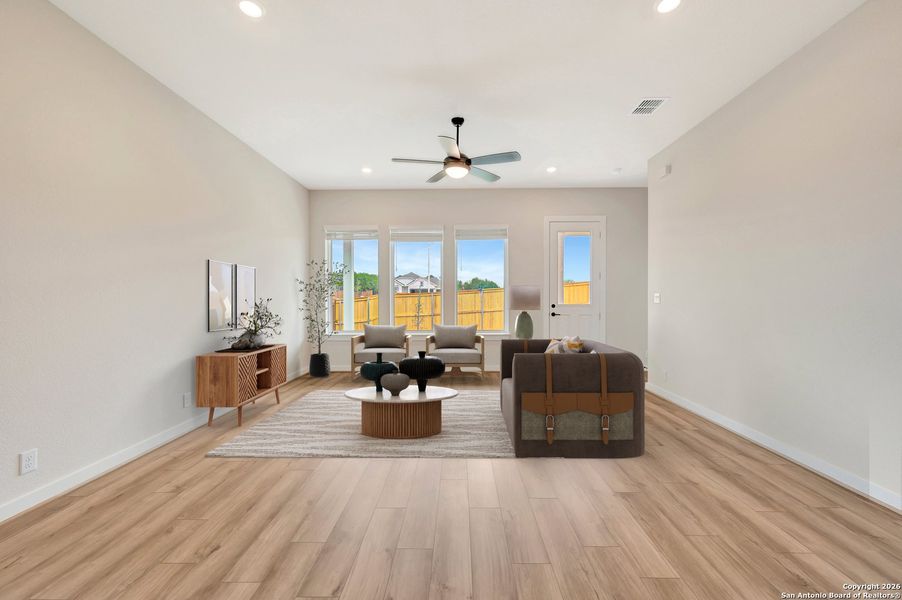 Furnished interior view inside a new home in , New Braunfels (Image 10).