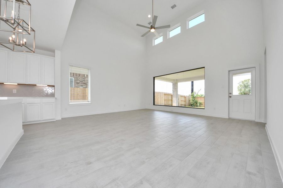 Take another glimpse into the heart of the home with this additional view of the family room—a sprawling space ready to accommodate all your gatherings.