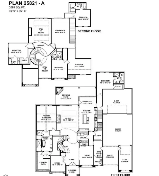 2D floor plan layout of this home in Towne Lake, Houston, TX (Image 2).