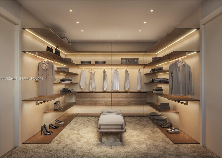 Furnished interior view inside a new home in , Miami (Image 5).