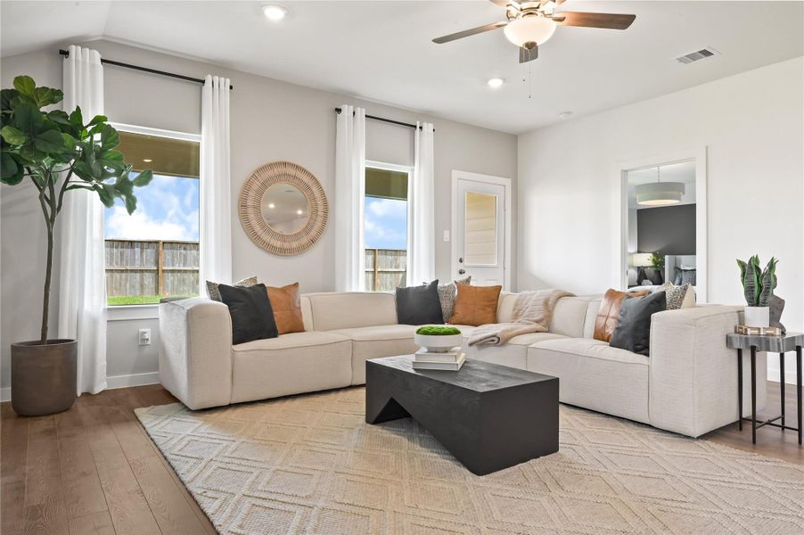 Furnished interior view inside a new home in August Trails, Needville (Image 4).