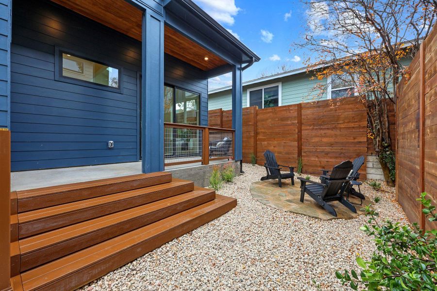 Exterior details and patio area of a home in , Austin (Image 4).