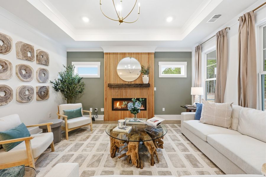 Representative furnished interior of a home built from the Carolyn II by Great Southern Homes in Edgefield, Loris (Image 19).