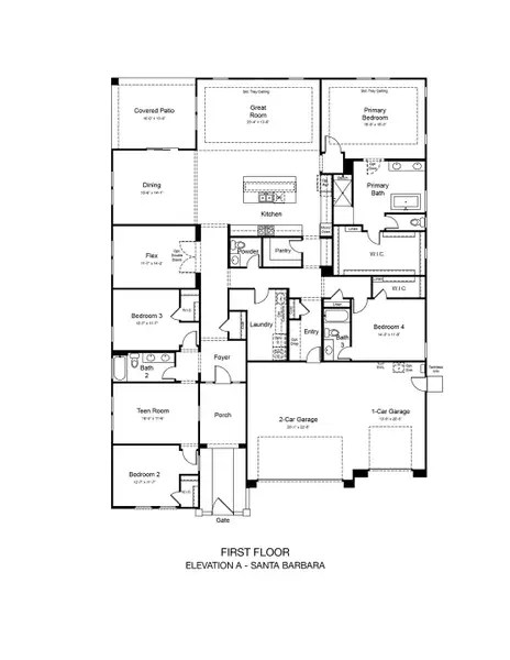 2D floor plan layout of this home in Legado, Queen Creek, AZ (Image 2). 2D floor plan layout of this home in Legado, Queen Creek, AZ (Image 2).