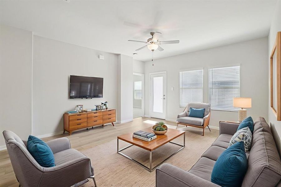 Furnished interior view inside a new home in Trails of Lavon - Spring Series, Lavon (Image 10).