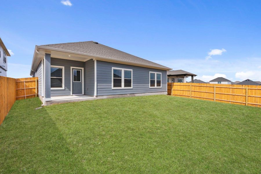 Rear of Home and Private Backyard