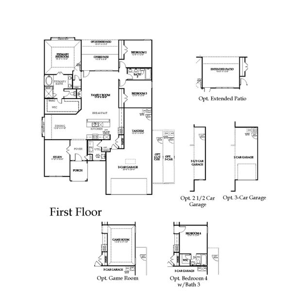 2D floor plan layout of this home in River Ranch, Van Alstyne, TX (Image 5).