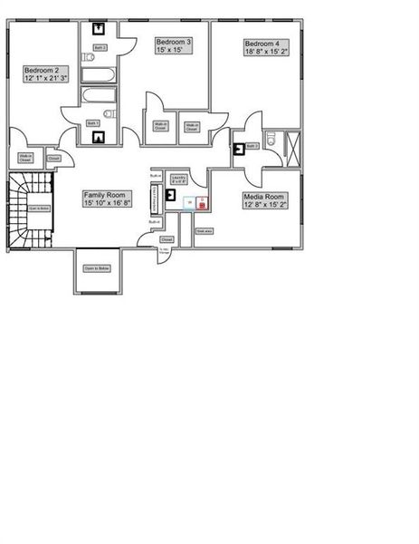 2D floor plan layout of this home in , Cumming, GA (Image 3).