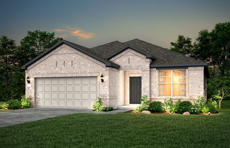 Representative exterior photo of a completed home built from the Burnet by Pulte Homes in Crosswinds, Kyle, TX (Image 18).