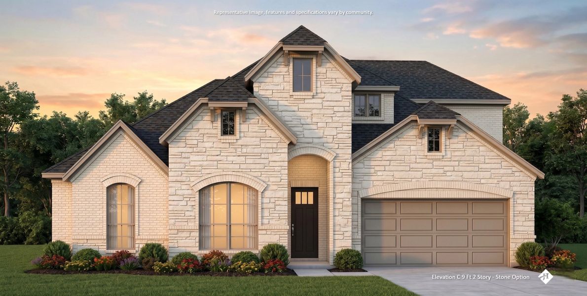 Front exterior of a new home in Hayes Crossing, Midlothian, TX, highlighting curb appeal (Image 10). Front exterior of a new home in Hayes Crossing, Midlothian, TX, highlighting curb appeal (Image 10).