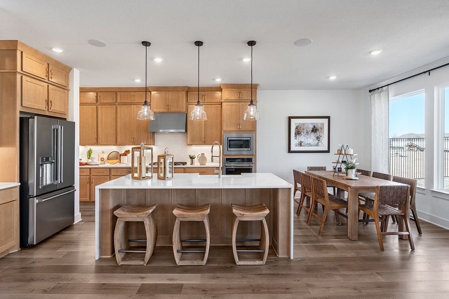 Representative furnished interior of a home built from the Ametrine by Taylor Morrison in Parkside on the River, Georgetown (Image 7).