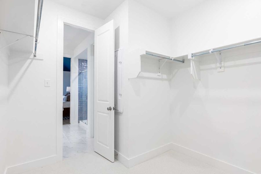 Representative Primary Closet - some options shown Representative Primary Closet - some options shown