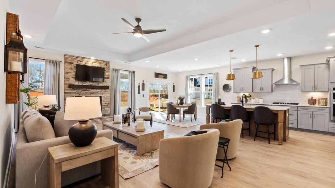 Family Room of The Middleton Design by DRB Homes