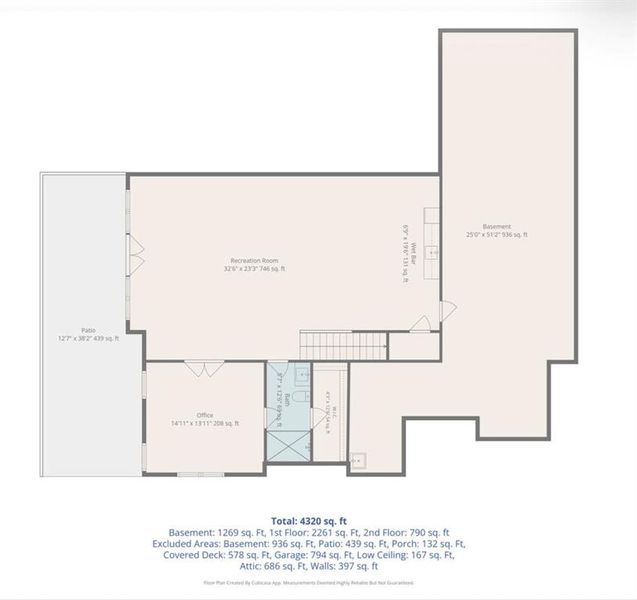 2D floor plan layout of this home in , Dahlonega, GA (Image 33).