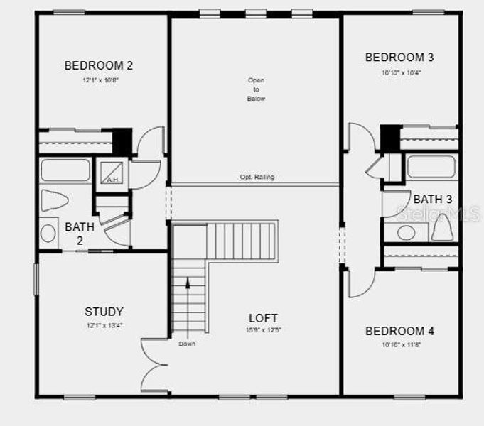 2D floor plan layout of this home in Timber Ridge, Plant City, FL (Image 2). 2D floor plan layout of this home in Timber Ridge, Plant City, FL (Image 2).