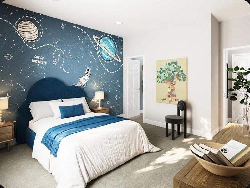Furnished interior view inside a new home in Esplanade at McKinnon Groves, Winter Garden (Image 11).
