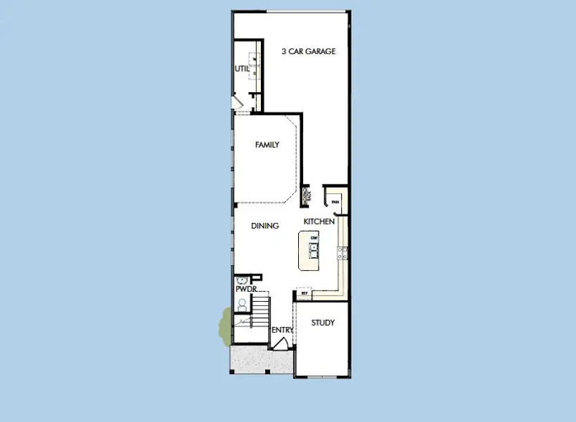 2D floor plan layout for the The Gunderson by David Weekley Homes in Two Step Farm 35', Montgomery, TX (Image 3). 2D floor plan layout for the The Gunderson by David Weekley Homes in Two Step Farm 35', Montgomery, TX (Image 3).
